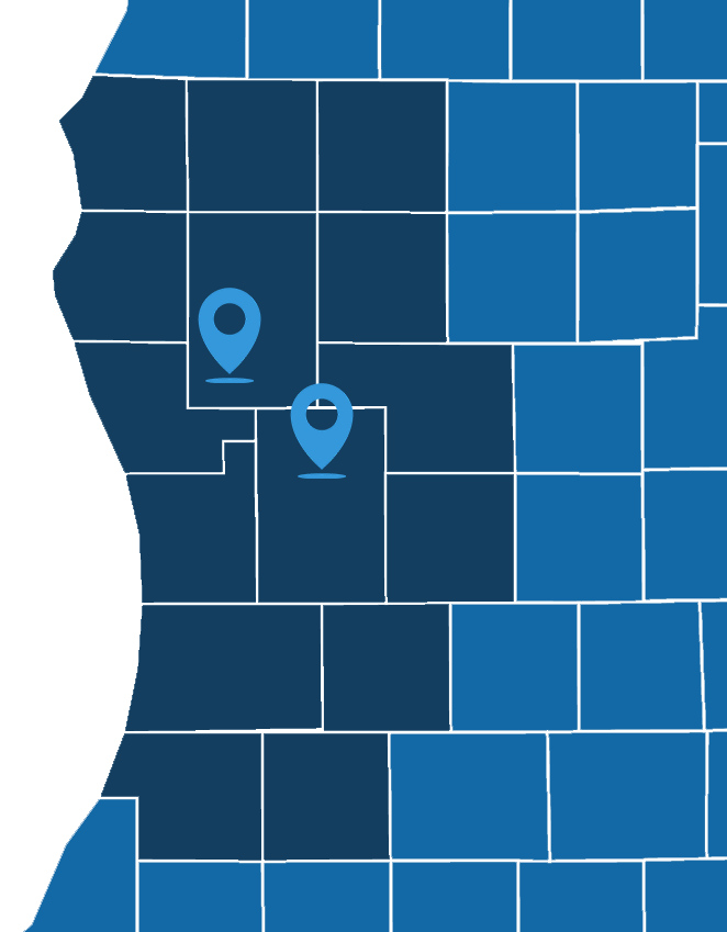 Service Map showing West Michigan with locations in Grant Michigan and Rockford Michigan